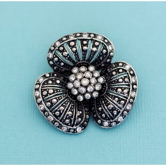 Vintage Geometric Flower Brooch E26 - Picture 1 of 2